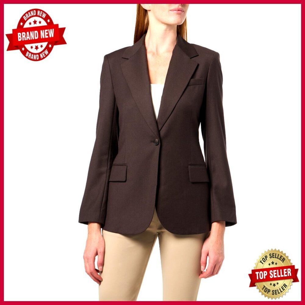 Slim Fit Wool Blazer with Notch Collar, Dry Clean Only